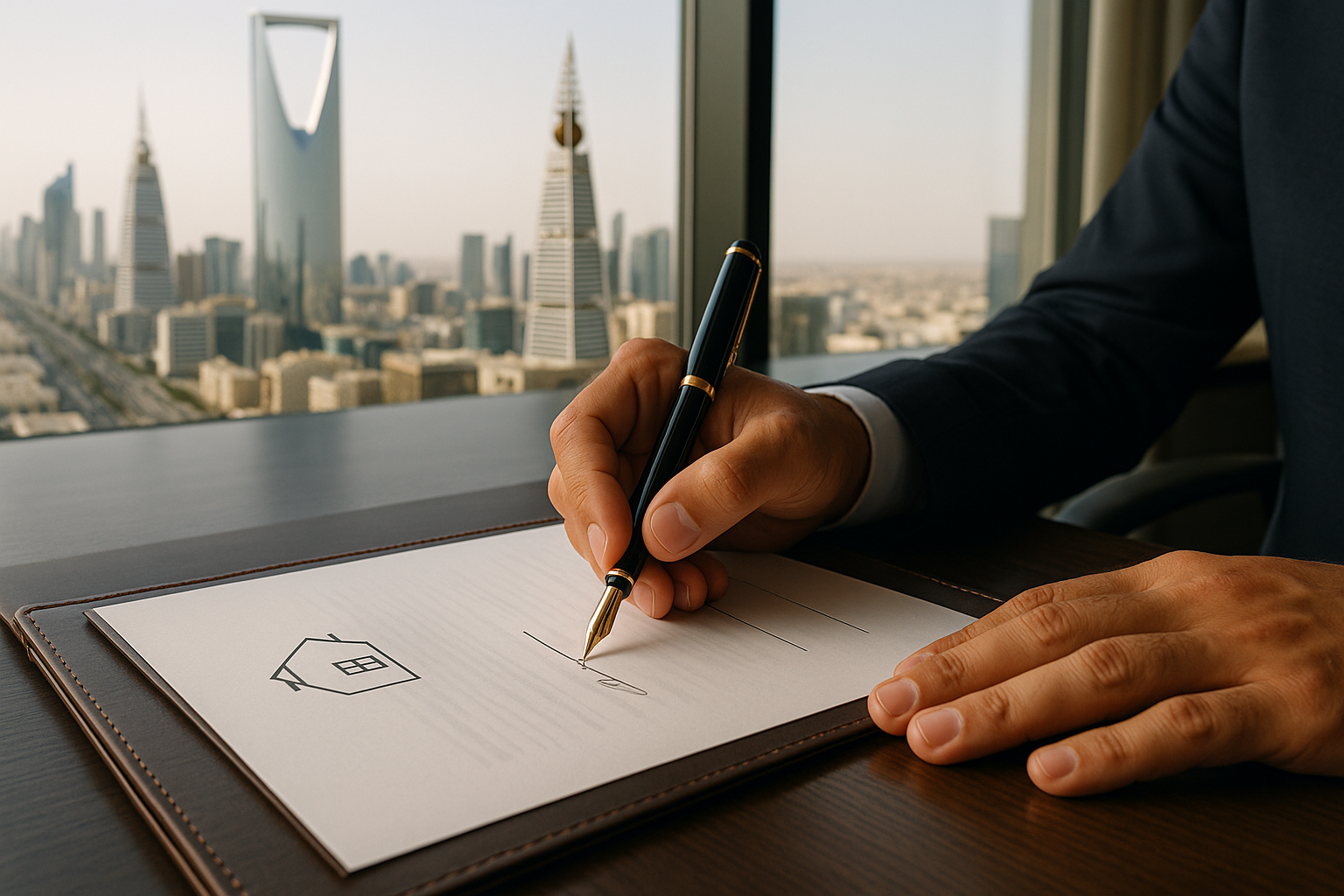 مستثمر أجنبي يتفقد عقار في السعودية