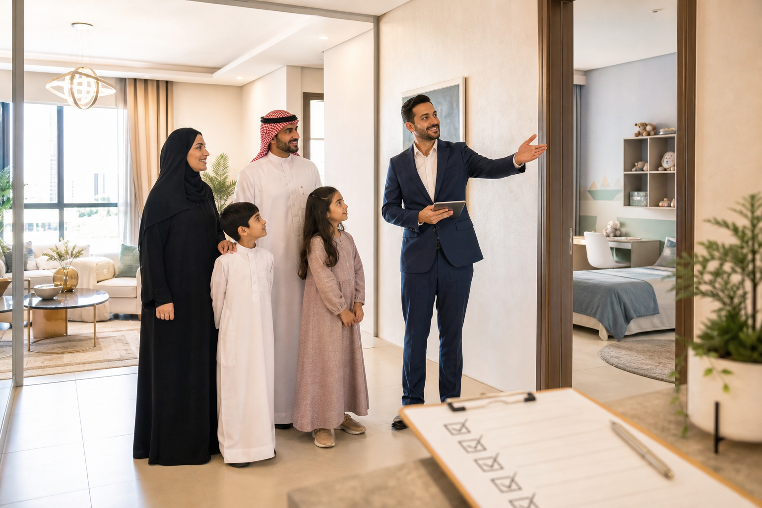 كيف أختار شقة مناسبة للعائلة في السعودية